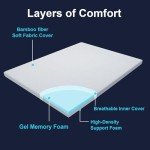 Sweetlove Queen Gel Memory Foam Mattress Topper