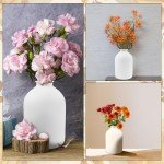 Black Matte Metal Flower Vase for Home Décor