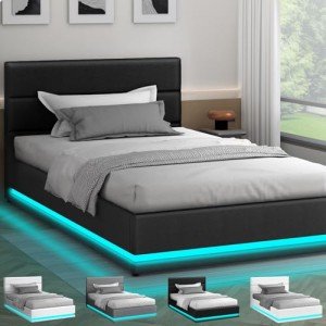 Alfordson King Single Bed Frame with LED Storage