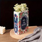 Book-Shaped Ceramic Vase for Flower Decor