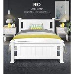 White Wooden King Single Bed Frame for All Ages
