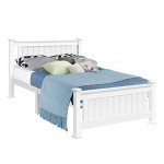 White Wooden King Single Bed Frame for All Ages