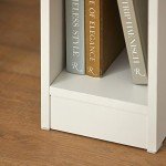 White and Natural Nightstand End Sofa Table