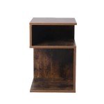 Compact Oak Nightstand with Drawers for Small Spaces
