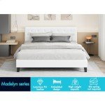 Alfordson Double Bed Frame with Tufted Headboard