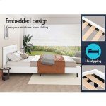 Alfordson Double Bed Frame with Tufted Headboard