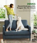 Cozy 2-Seater Mini Sofa in Blue Grey