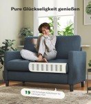 Cozy 2-Seater Mini Sofa in Blue Grey