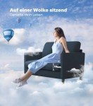 Cozy 2-Seater Mini Sofa in Blue Grey