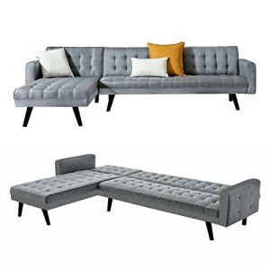 5-Seater Modular Grey Sofa Bed Recliner