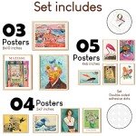 Colorful Maximalist Eclectic Wall Art Prints Set