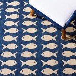 Safavieh Courtyard Navy Beige Outdoor Square Area Rug