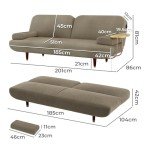 3-Seater Sofa Bed with USB and Side Table
