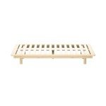 Solid Wood Double Bed Frame with Platform Design