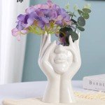 Modern White Ceramic Body Vase for Home Decor