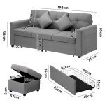 Stylish Light Grey 3-Seater Sectional Sofa Set