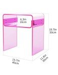 Pink Acrylic Side Table for Bedroom or Living Room