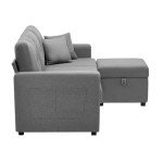 Stylish Light Grey 3-Seater Sectional Sofa Set