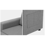 Stylish Light Grey 3-Seater Sectional Sofa Set