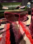 Pink Acrylic Side Table for Bedroom or Living Room