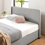 Light Grey Queen Bed Frame with Storage Lift