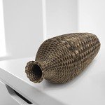 Diamond Pattern Handmade Flower Vase in Antique Brass