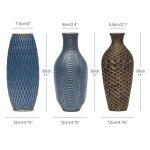 Diamond Pattern Handmade Flower Vase in Antique Brass