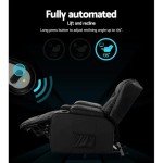 Black Leather Massage Recliner Lounge Chair