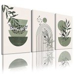 Sage Green Boho Wall Art Set of 3
