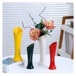 Dark Green Ceramic Vase with Gold Trim - 7