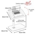 Adjustable C-Shaped Swivel End Table for Small Spaces