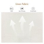 Beige Linen 2-Seater Love Seat Sofa