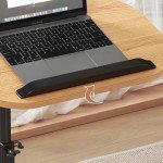 Adjustable C-Shaped Swivel End Table for Small Spaces