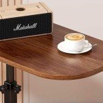 Adjustable C-Shaped Swivel End Table for Small Spaces