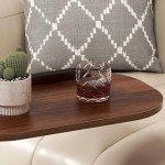 Adjustable C-Shaped Swivel End Table for Small Spaces