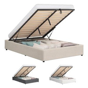 Alfordson Double Bed Frame with Gas Lift Storage