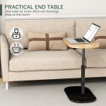 Adjustable C-Shaped End Table for Small Spaces