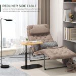 Adjustable C-Shaped End Table for Small Spaces