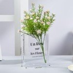 Tulip-Shaped Clear Acrylic Flower Vase