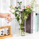 Tulip-Shaped Clear Acrylic Flower Vase