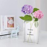 Tulip-Shaped Clear Acrylic Flower Vase