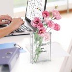 Tulip-Shaped Clear Acrylic Flower Vase