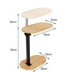 Adjustable C Shaped Swivel Sofa Side Table