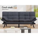 Alfordson Dark Grey Convertible Sofa Bed 3-Seater