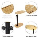 Adjustable C Shaped Swivel Sofa Side Table