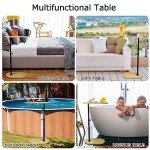 Adjustable C Shaped Swivel Sofa Side Table
