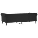 Black Faux Leather 2-in-1 Day Bed Sofa