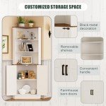 Dystler Tall LED Corner Cabinet - White
