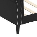 Black Faux Leather 2-in-1 Day Bed Sofa