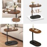 C Shaped Side Table for Small Spaces